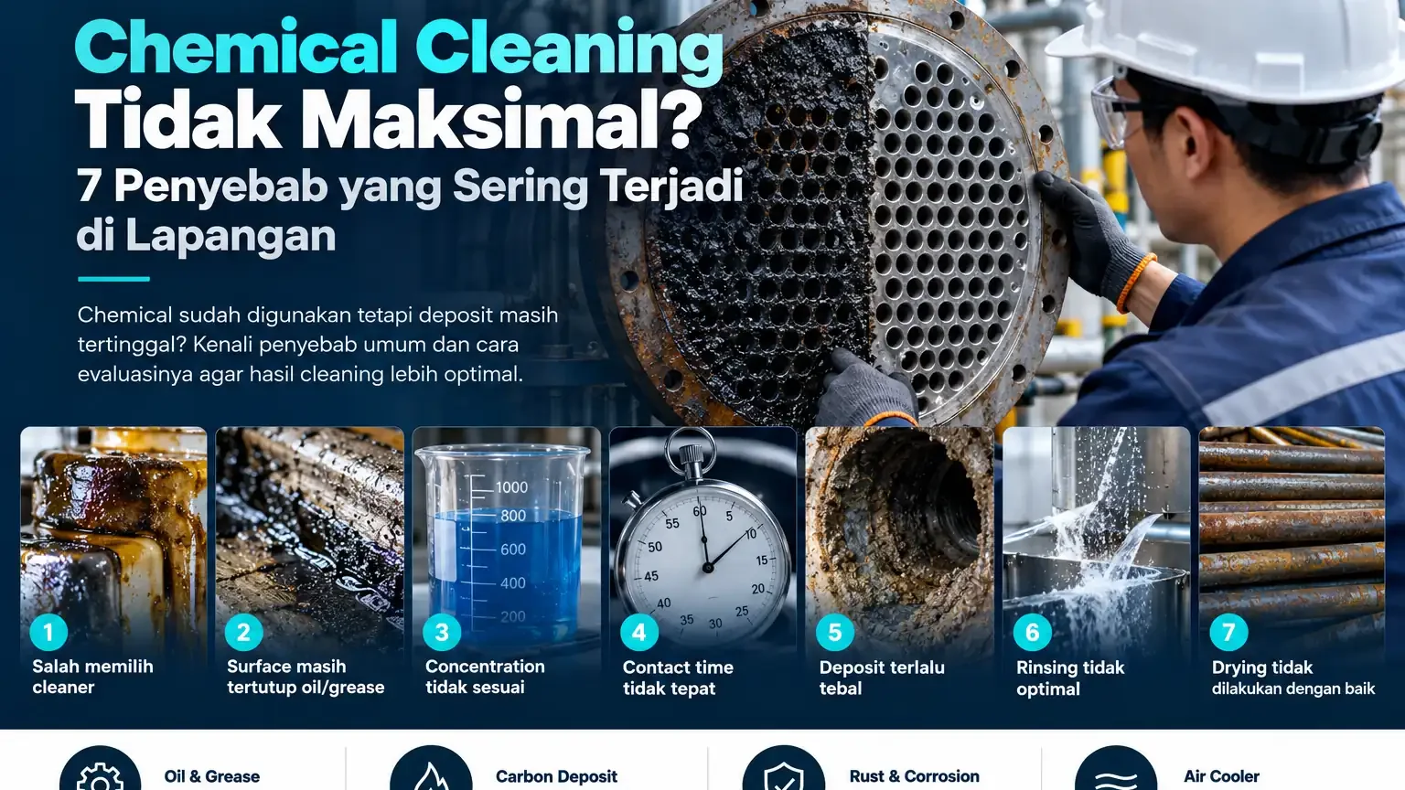 Chemical Cleaning Tidak Maksimal? 7 Penyebab yang Sering Terjadi di Lapangan
