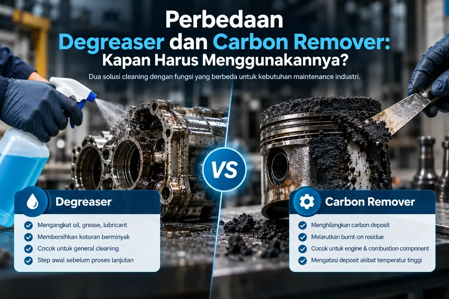 Perbedaan Degreaser dan Carbon Remover: Kapan Harus Menggunakannya?