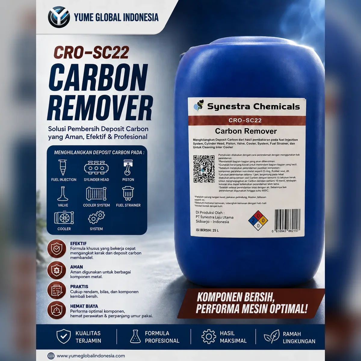 Carbon Remover Synestra CRO-SC22 – Industrial Carbon Cleaner